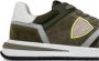 Philippe Model Militairgroene en witte suède Tropez 2.1 Sneakers Green Heren - Thumbnail 5