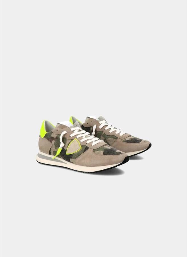 Philippe Model Trpx Camouflage Sneaker voor Heren Groen Heren