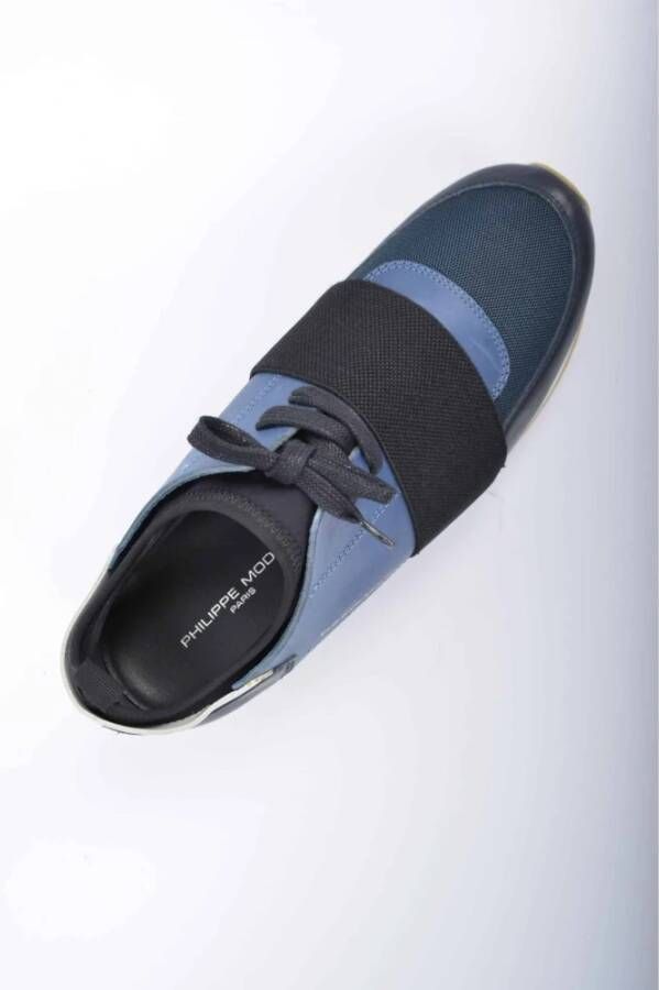 Philippe Model Sneakers in marineblauw en lavendelblauw leer Blauw Dames