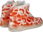 Philippe Model Urban Graffiti Sneakers Heren Wit Oranje Multicolor Heren - Thumbnail 3