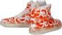 Philippe Model Urban Graffiti Sneakers Heren Wit Oranje Multicolor Heren - Thumbnail 6