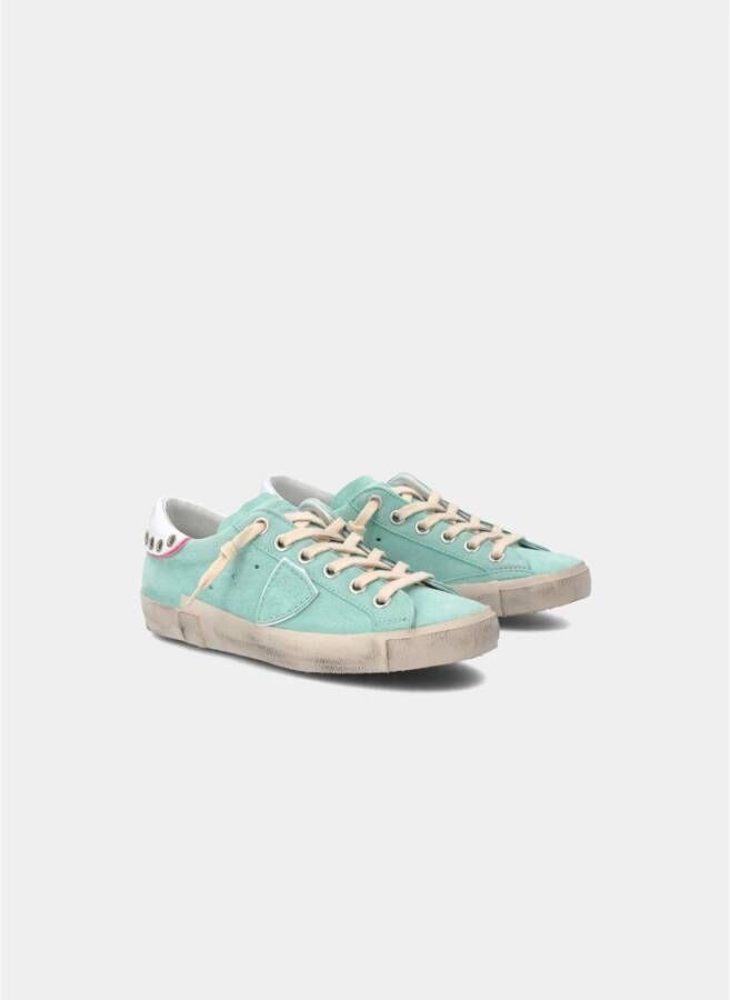 Philippe Model Prsx Lage Top Sneakers Groen Dames