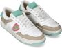 Philippe Model Leren Vetersneakers voor Dames White Dames - Thumbnail 8