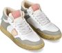 Philippe Model Lyon Dames Tennisschoenen Wit Roze Multicolor Dames - Thumbnail 9