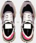 Philippe Model Neon Lila Lage Sneaker met Dikke Zool Meerkleurig Dames - Thumbnail 3