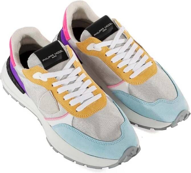 Philippe Model Multicolor Nylon Sneakers met Suède en Leren Details Meerkleurig Dames