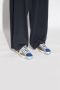 Philippe Model Glitter Lage Sneakers met Zilver Leer en Luipaardprint Blauw Dames - Thumbnail 7