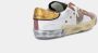Philippe Model Witte Leren Sneaker met Suède Inzetstukken Multicolor Dames - Thumbnail 5
