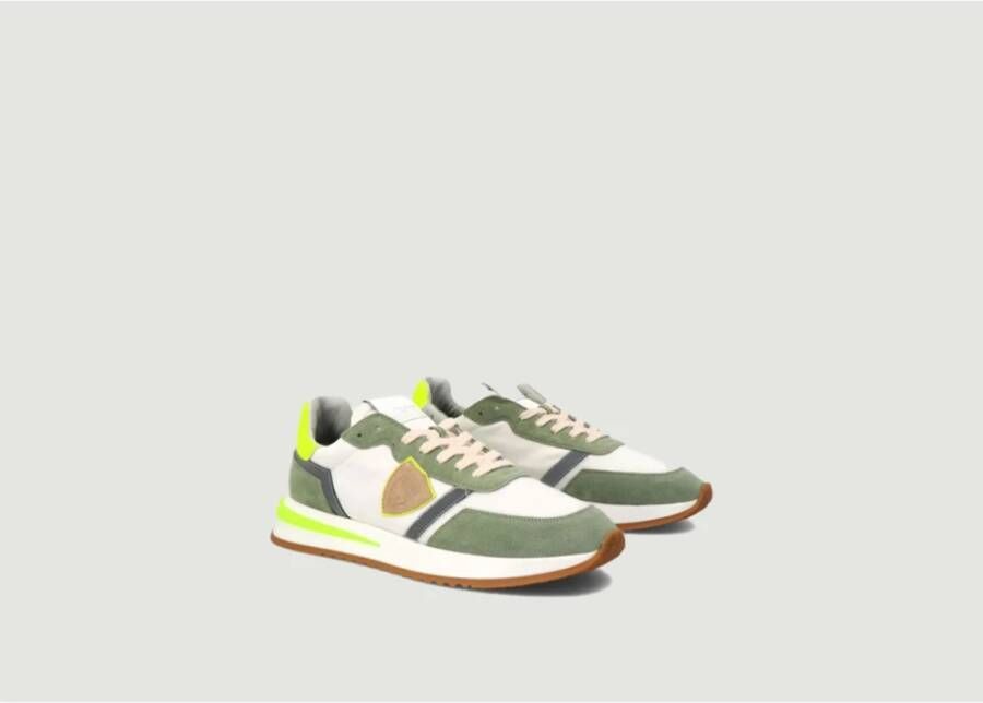 Philippe Model Tropez 2.1 Sneakers in Wit Geel Meerkleurig Heren