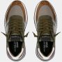 Philippe Model Heren Sneakers Paris Tylu W017 Groen Bruin Groen Heren - Thumbnail 9