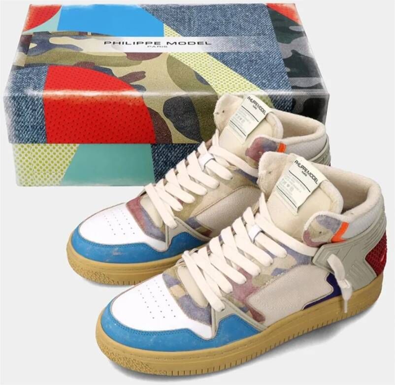 Philippe Model Innovatieve MultiColour Sneakers Meerkleurig Heren