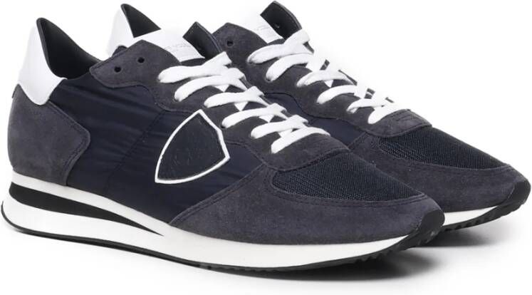 Philippe Model Sneakers met paneelontwerp Blue Heren