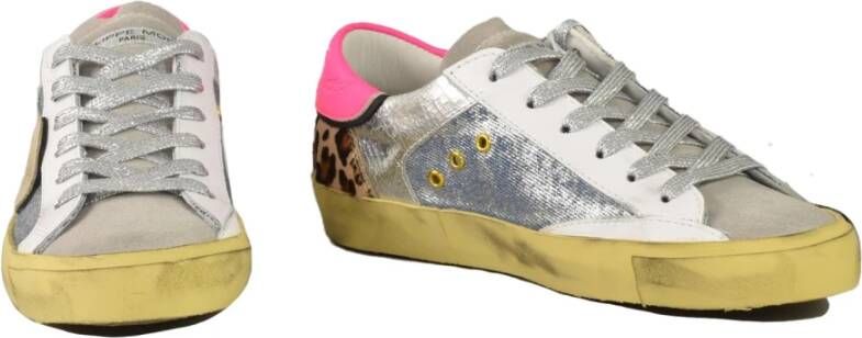 Philippe Model Sneakers met rubberen zool leermix Multicolor Dames