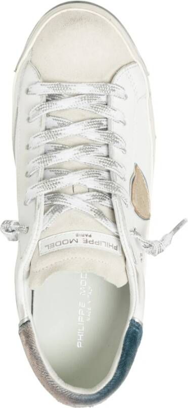 Philippe Model Sneakers met vetersluiting en effen patroon Wit Dames