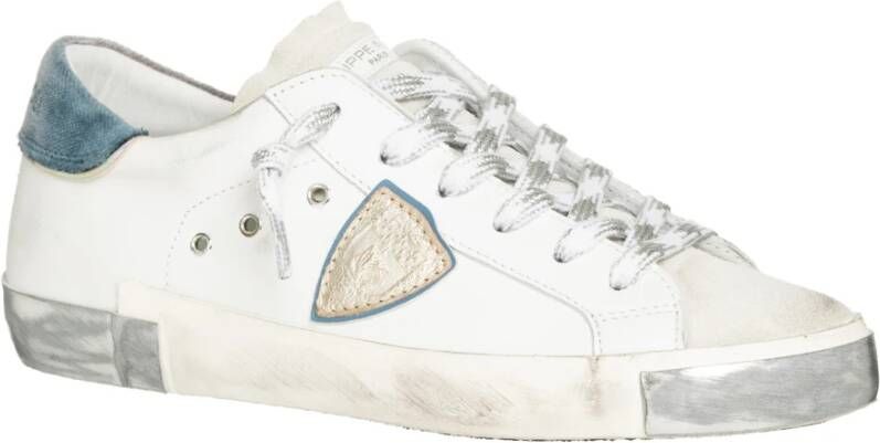 Philippe Model Sneakers met vetersluiting en effen patroon Wit Dames