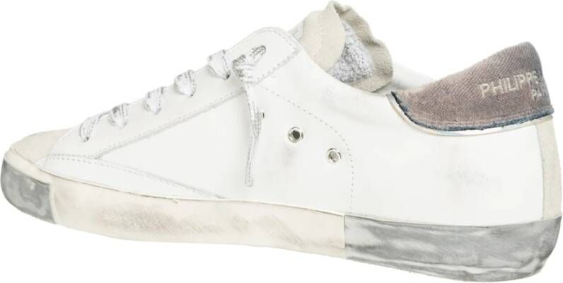 Philippe Model Sneakers met vetersluiting en effen patroon Wit Dames