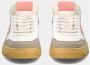 Philippe Model Lyon Dames Tennisschoenen Wit Roze Multicolor Dames - Thumbnail 3