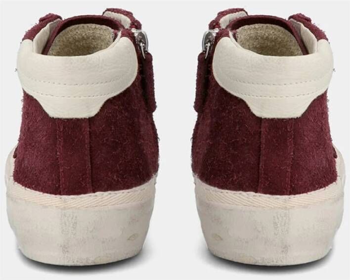 Philippe Model Plaisir Vintage Leren Sneakers Rood Heren