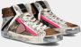 Philippe Model Stijlvolle Army Green High-Top Sneakers Multicolor Dames - Thumbnail 2