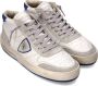 Philippe Model Vintage High-Top Sneakers Wit Blauw White Heren - Thumbnail 2