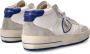Philippe Model Vintage High-Top Sneakers Wit Blauw White Heren - Thumbnail 3