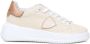 Philippe Model Nude leren sneaker met metallic details Beige Dames - Thumbnail 16