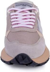 Philippe Model Leren sneakers met logo en gewaxte veters Paars Dames