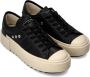 Philippe Model Lage Haute Sneakers Effen Patroon Veters Black Dames - Thumbnail 9
