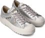 Philippe Model Zilveren Leren Sneakers met Metalen Detail Gray Dames - Thumbnail 9
