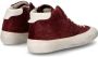 Philippe Model Vintage Bordeaux Leren Sneakers Rood Dames - Thumbnail 9