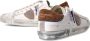 Philippe Model Witte Kalfsleren Lage Sneakers met Metalen Details White Heren - Thumbnail 2
