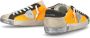 Philippe Model Oranje Leren Casual Sneakers Mannen Multicolor Heren - Thumbnail 2