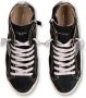 Philippe Model Zwarte Hoge Sneakers Leer Suède Glitter Black Dames - Thumbnail 5