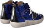 Philippe Model Glitter Blauwe Tennisschoenen Vrouwen Blue Dames - Thumbnail 3