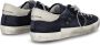 Philippe Model Blauwe Leren Sneakers met Contrasterende Details Blue Heren - Thumbnail 3