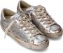 Philippe Model Metallic Finish Sneakers met Distressed Details Gray Dames - Thumbnail 3