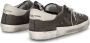 Philippe Model Antraciet Lage Sneakers met Spiegelende Inzetstukken Gray Heren - Thumbnail 4