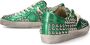 Philippe Model Studded Leather Urban Sneakers Green Dames - Thumbnail 8