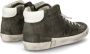Philippe Model Groene hoge sneakers in verweerde stijl Green Heren - Thumbnail 8