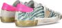 Philippe Model Turquoise Groene Tennissneakers met Aquamarijn Kristallen Multicolor Dames - Thumbnail 4
