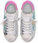 Philippe Model Turquoise Groene Tennissneakers met Aquamarijn Kristallen Multicolor Dames - Thumbnail 5