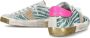 Philippe Model Turquoise Groene Tennissneakers met Aquamarijn Kristallen Multicolor Dames - Thumbnail 7