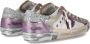 Philippe Model Witte Beige Paarse Tennisschoenen Multicolor Dames - Thumbnail 4