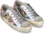 Philippe Model Grijze Leren en Nylon Sneakers voor Vrouwen Gray Dames - Thumbnail 2