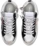 Philippe Model Grijze Leren Sneaker met Zilveren Inzetstukken Gray Dames - Thumbnail 15