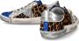 Philippe Model Glitter Lage Sneakers met Zilver Leer en Luipaardprint Blauw Dames - Thumbnail 7