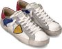 Philippe Model Witte Lichtblauwe Tennissneakers Multicolor Heren - Thumbnail 5