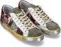 Philippe Model Gedrukte Leren Sneakers voor Heren Multicolor Heren - Thumbnail 2