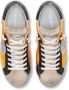 Philippe Model Oranje Leren Casual Sneakers Mannen Multicolor Heren - Thumbnail 5
