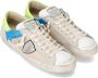 Philippe Model Witte en gele sneakers van leer Multicolor Heren - Thumbnail 6